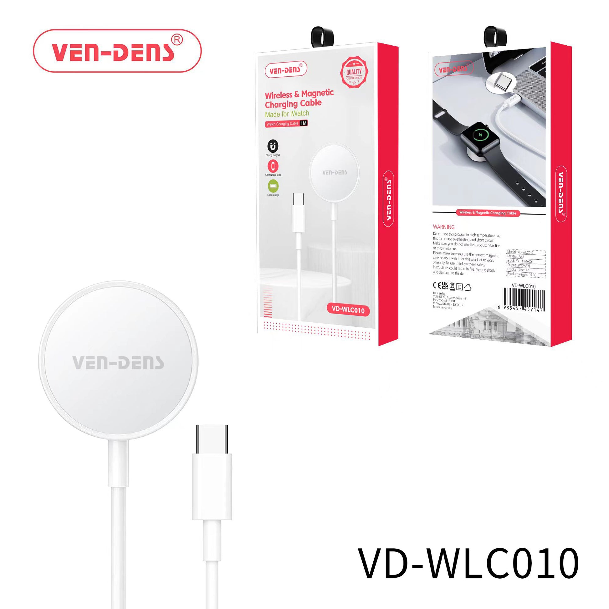 1M -Wireless & Magnetic -Charging Cable
