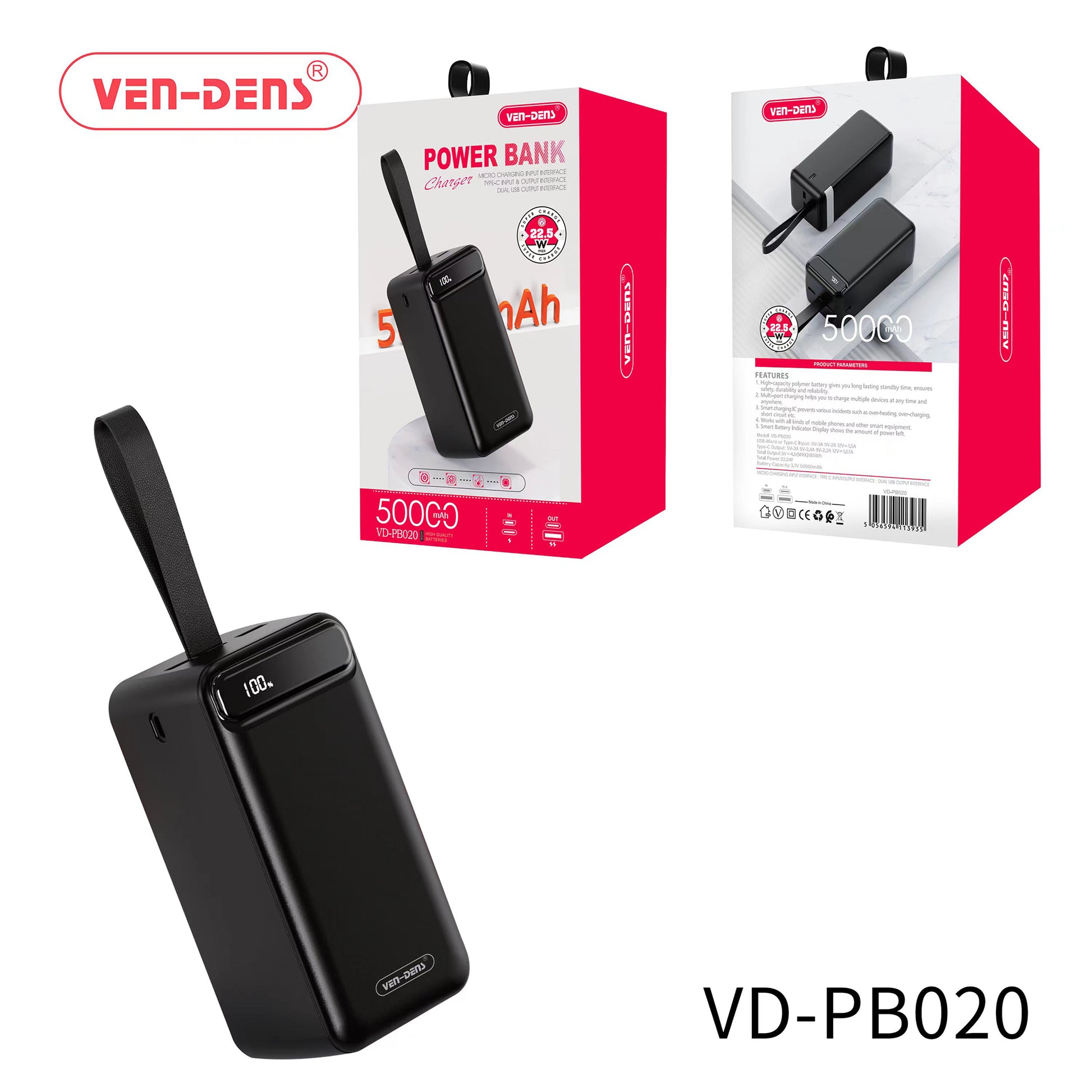 Fast-22.5W Power -Bank 50000mAh