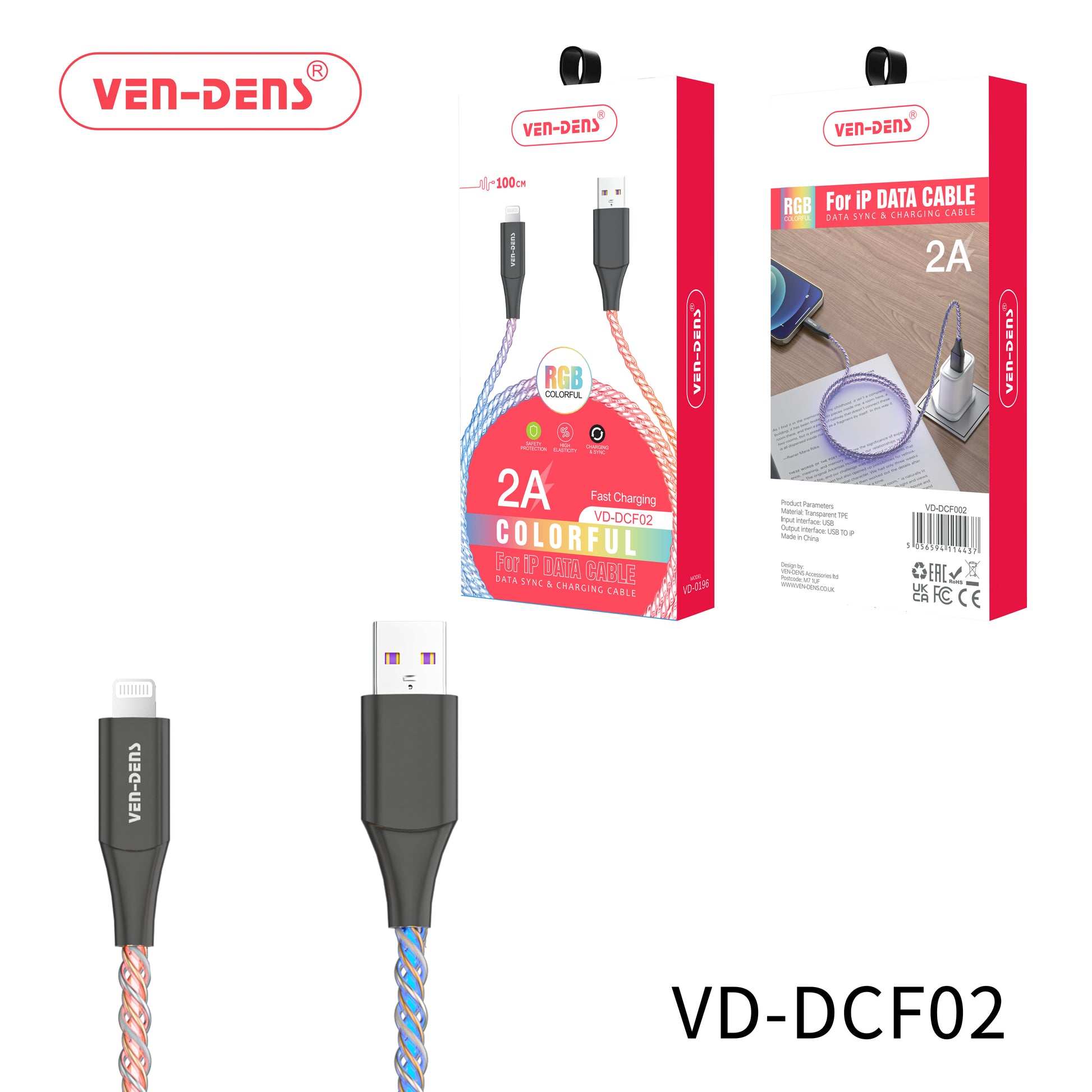 2A-RGB LED-IP Data Cable—Vivant & High-Speed