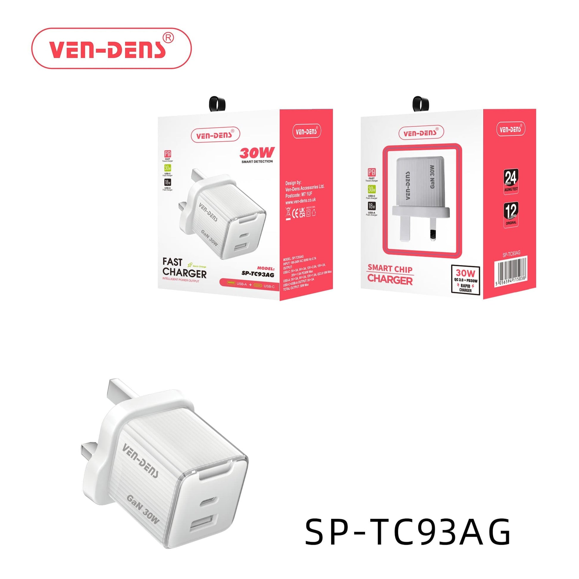 Fast -30W USB-A & USB-C Charging Port