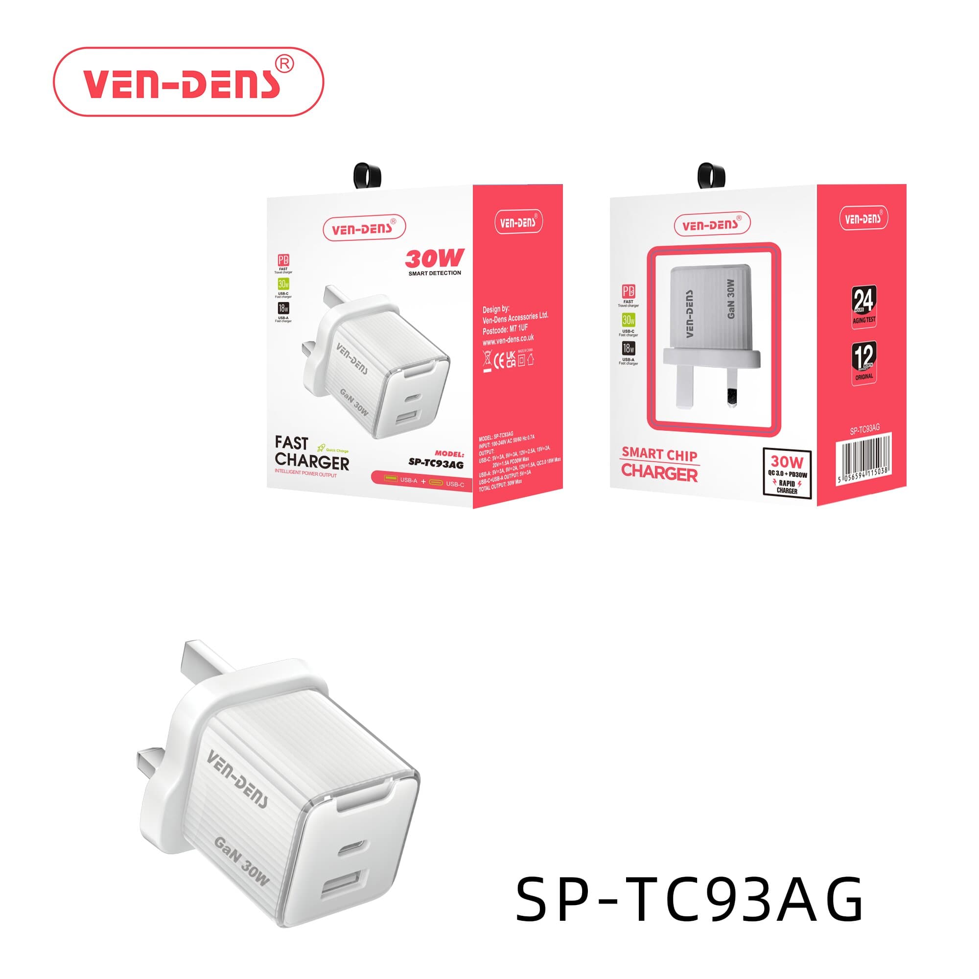 Fast -30W USB-A & USB-C Charging Port