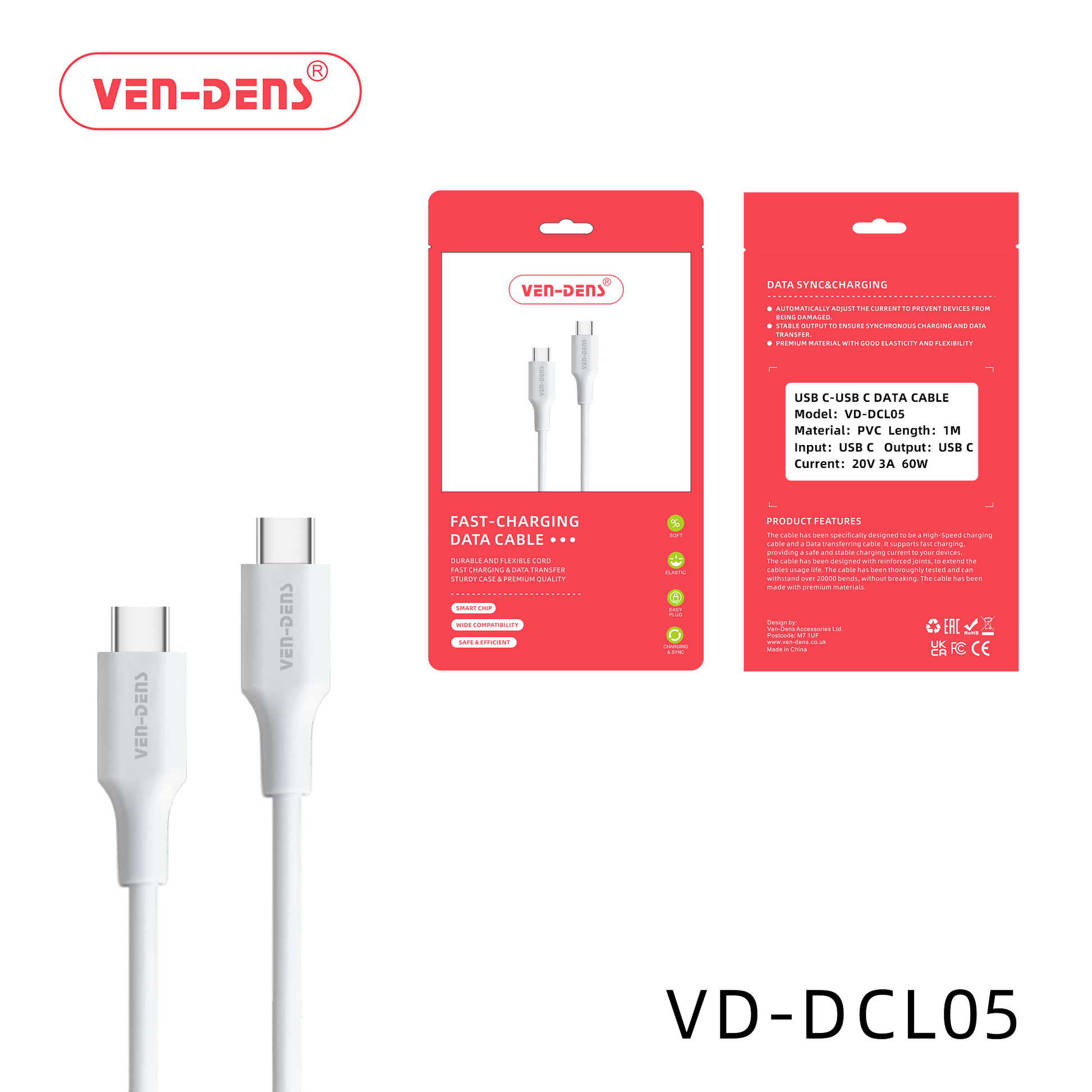 Fast-Charging USB-C Cable, 3A High-Speed Charge