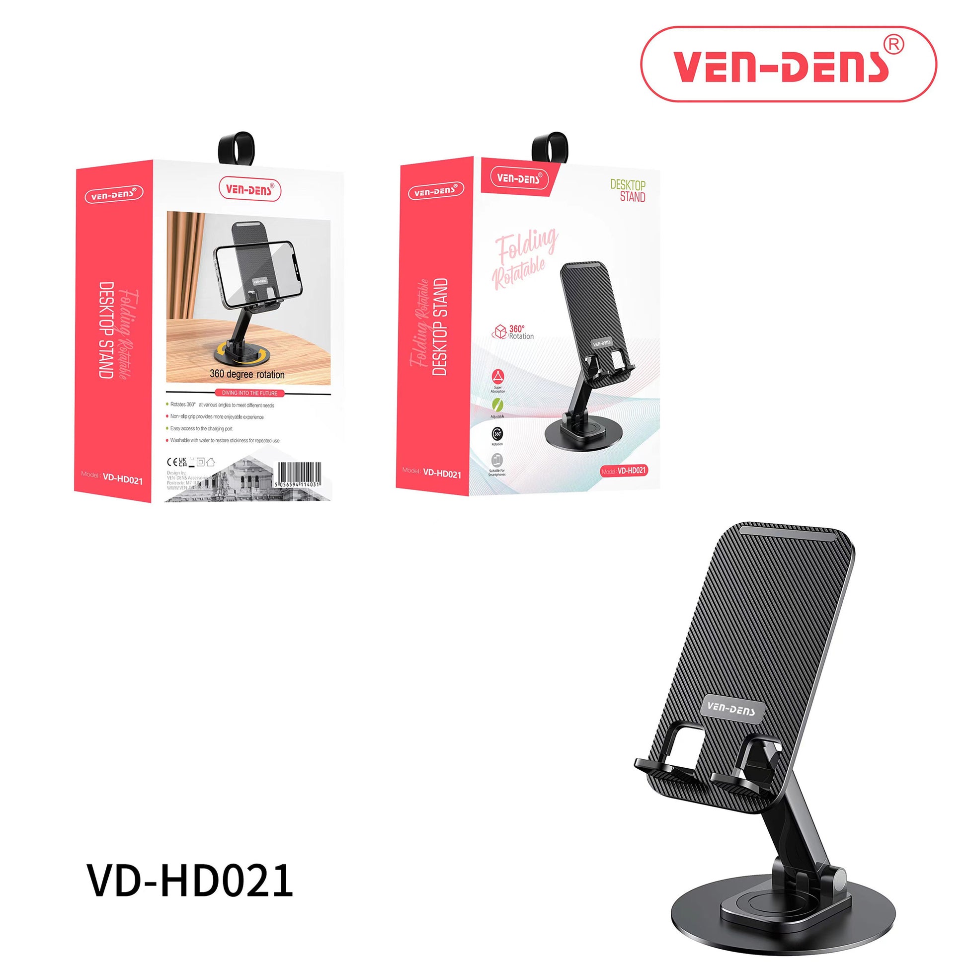360° Rotating Folding -Desktop Stand—Compact and Versatile