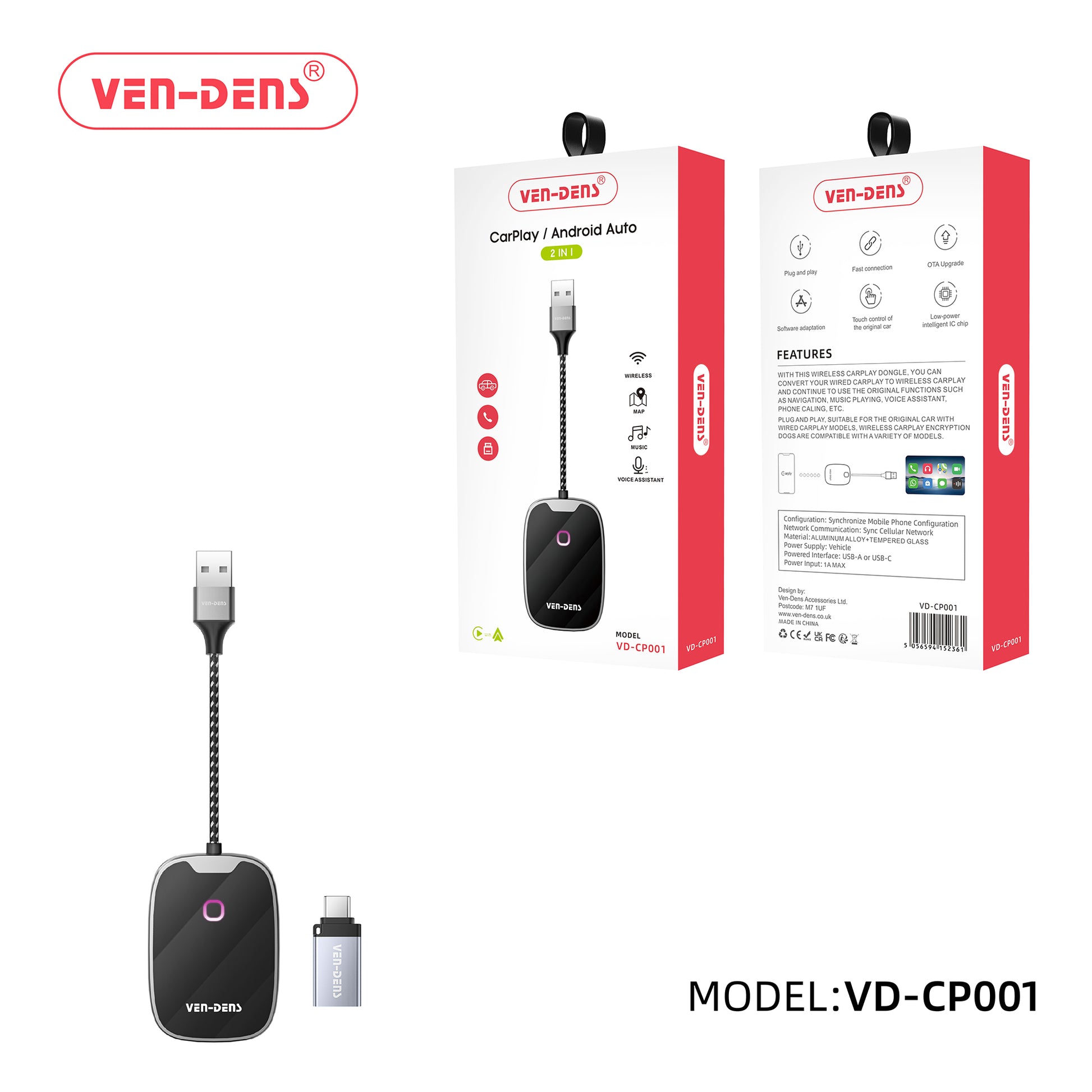 Wireless: 2-in-1 CarPlay & Android Auto