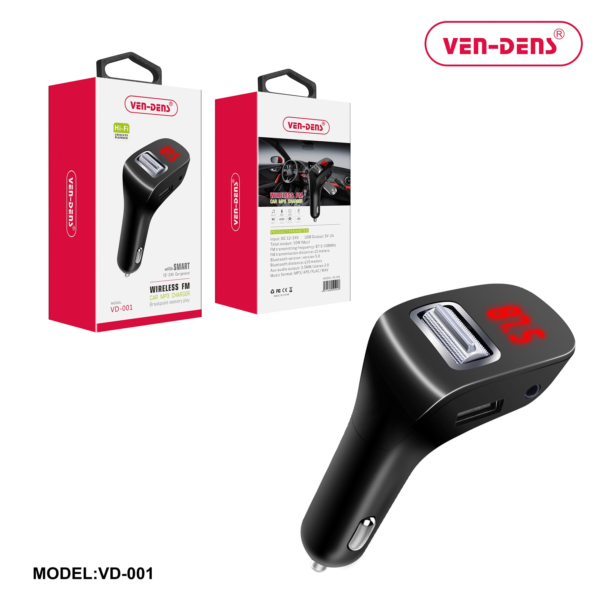 12-24V Wireless-FM Car-MP3 Charge