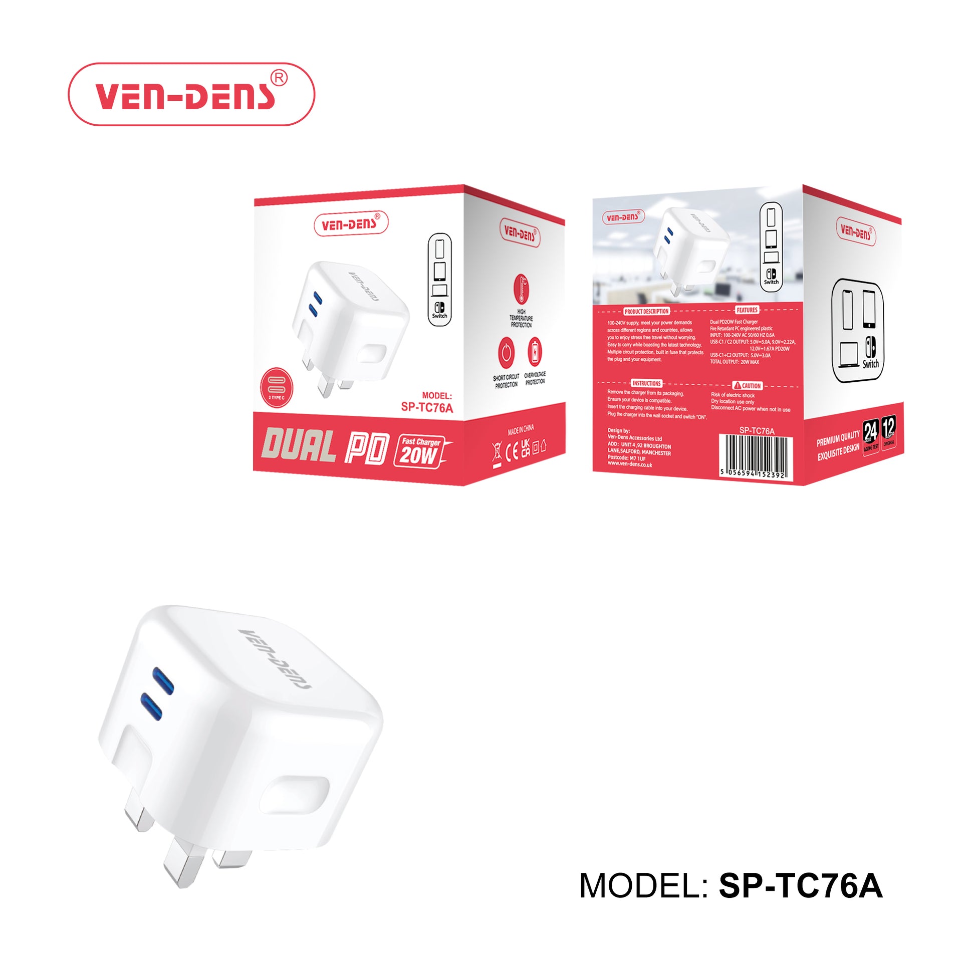 20W Dual-PD Fast Charger 