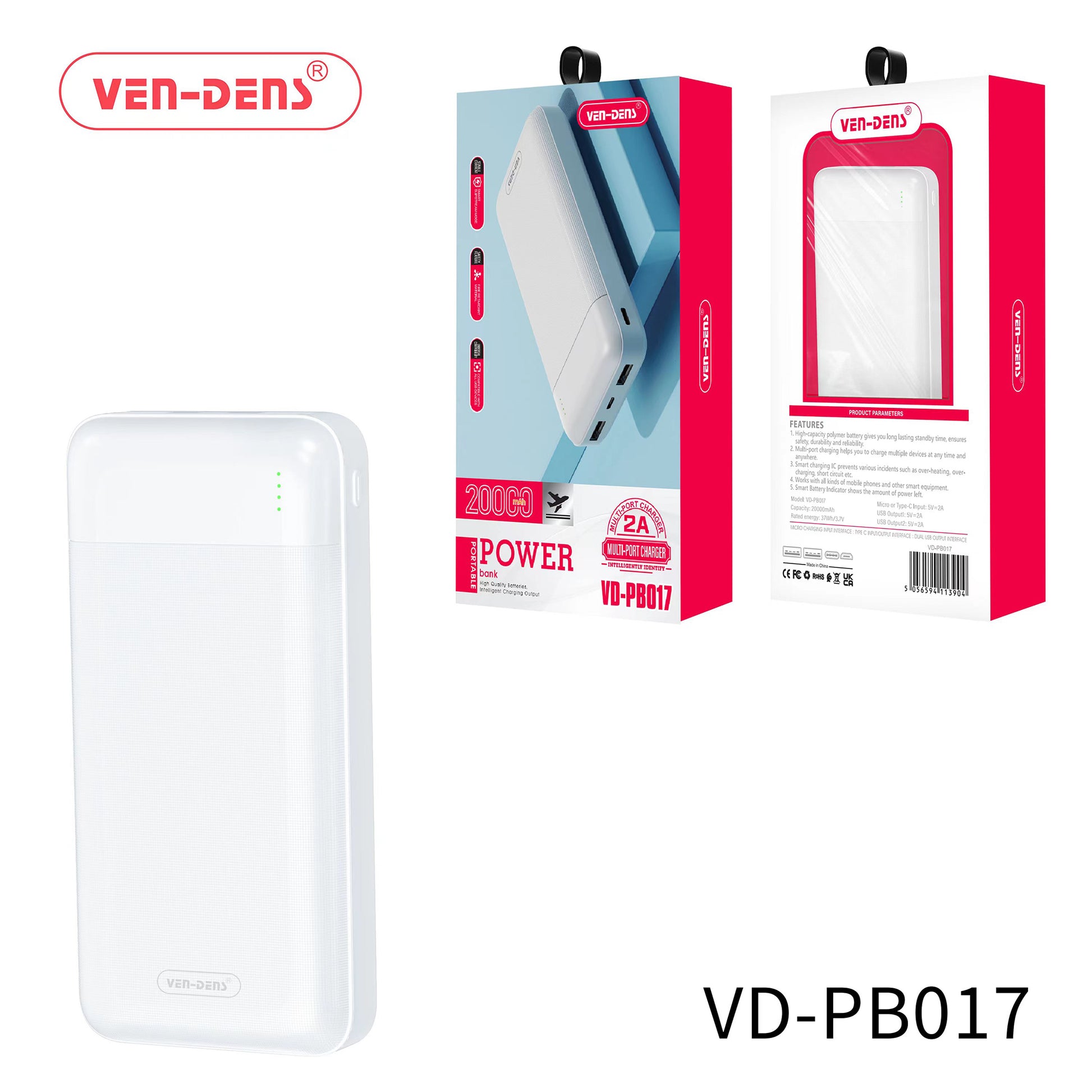 20,000mAh- Multiport -Power Bank
