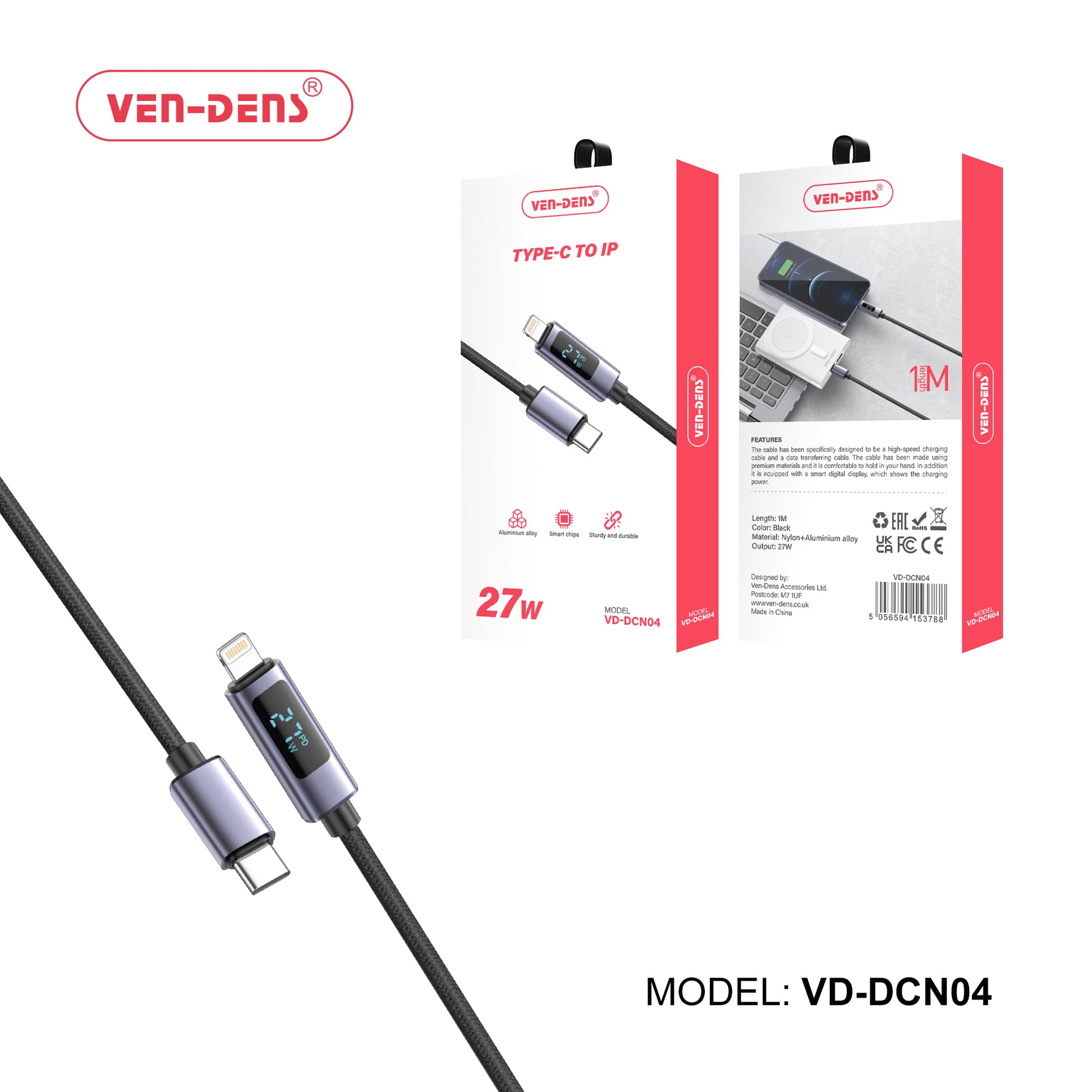 27W Type-C to Lightning Cable for iPhone & iPad