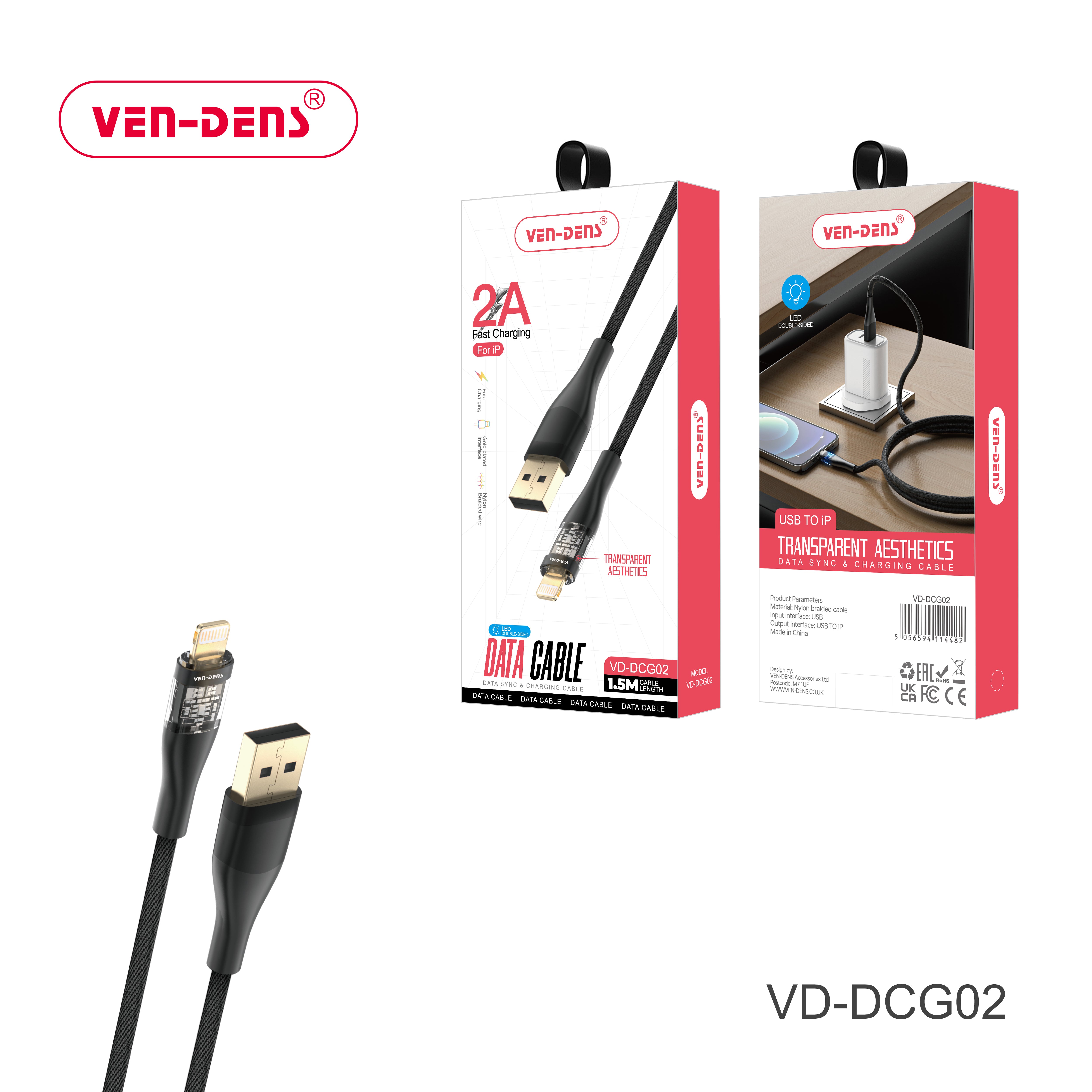 2A -Fast Charging- Data Cable 1.5m for iPhone: High-Speed & Durable