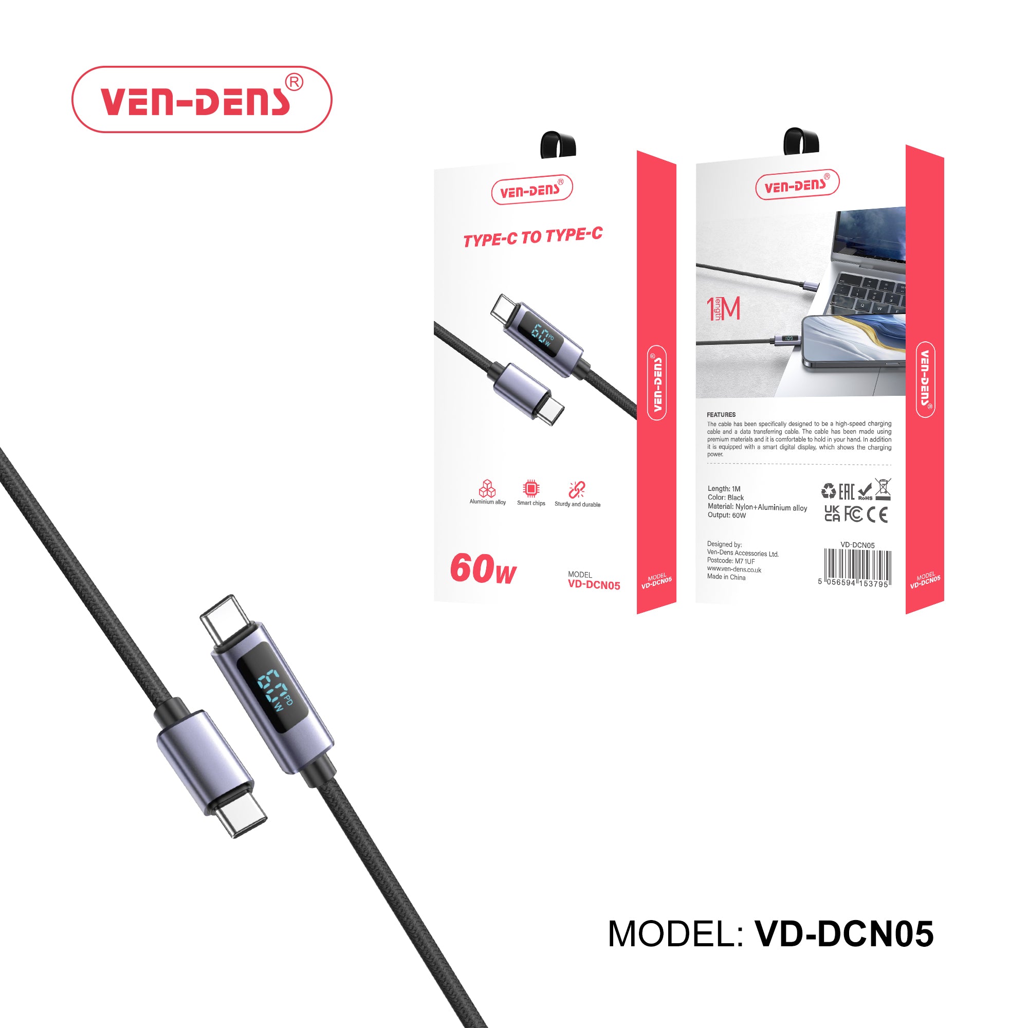 Fast-60W USB Type C to Type C Cable