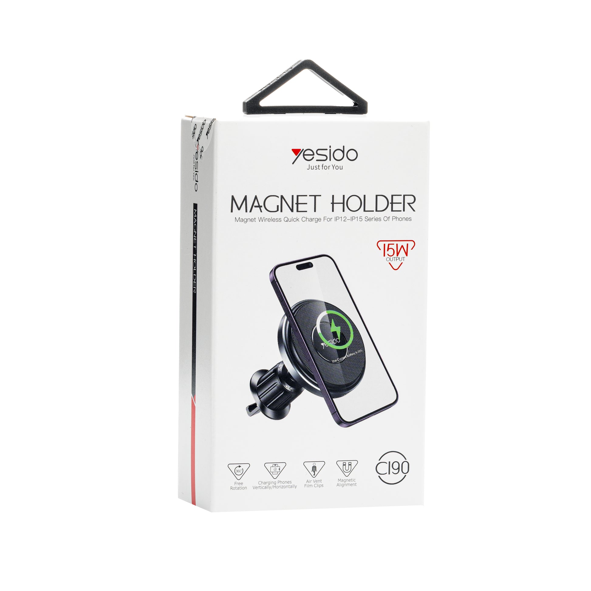 Magnetic Car Phone Holder - 15W Fast Charging Wireless Charger