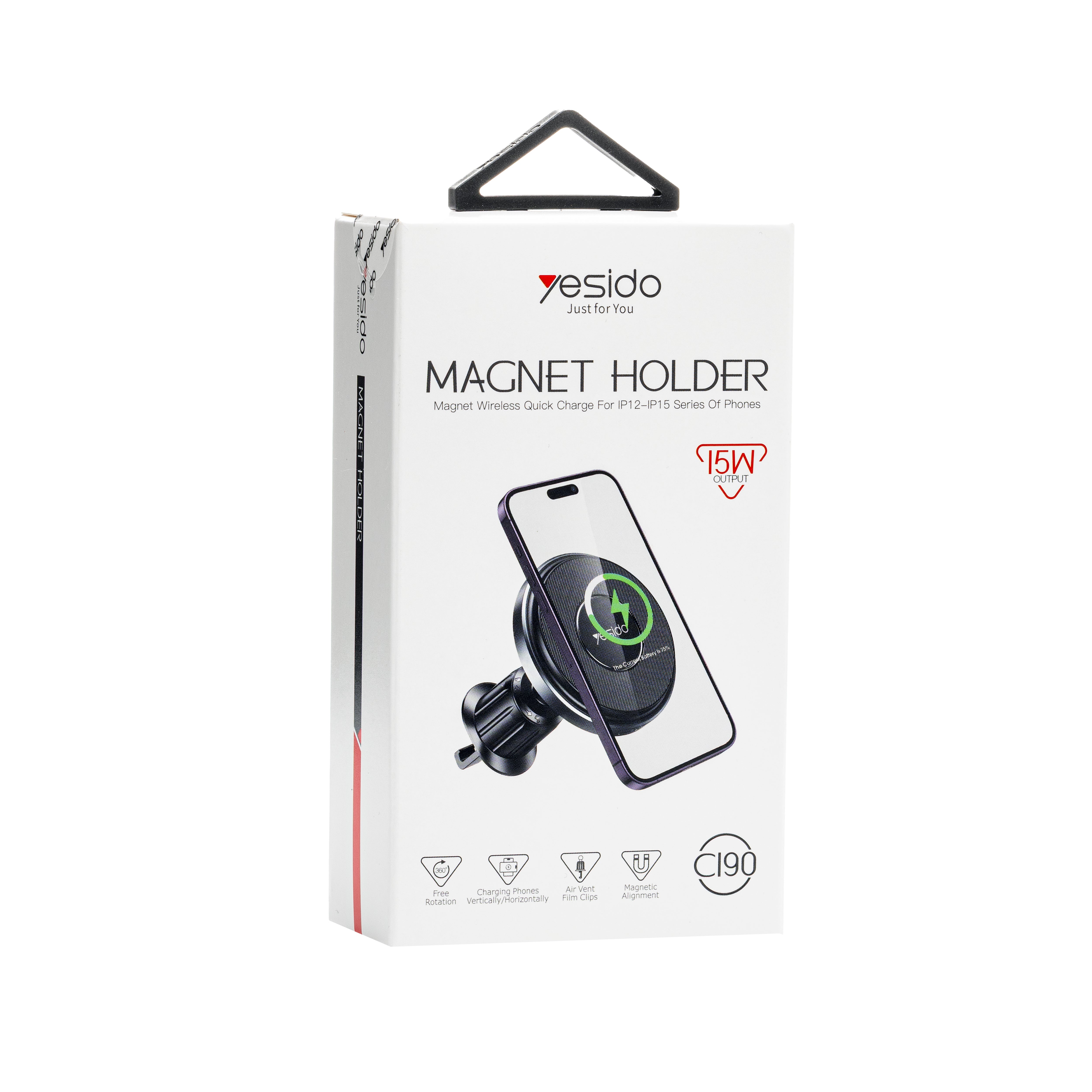 Magnetic Car Phone Holder - 15W Fast Charging Wireless Charger