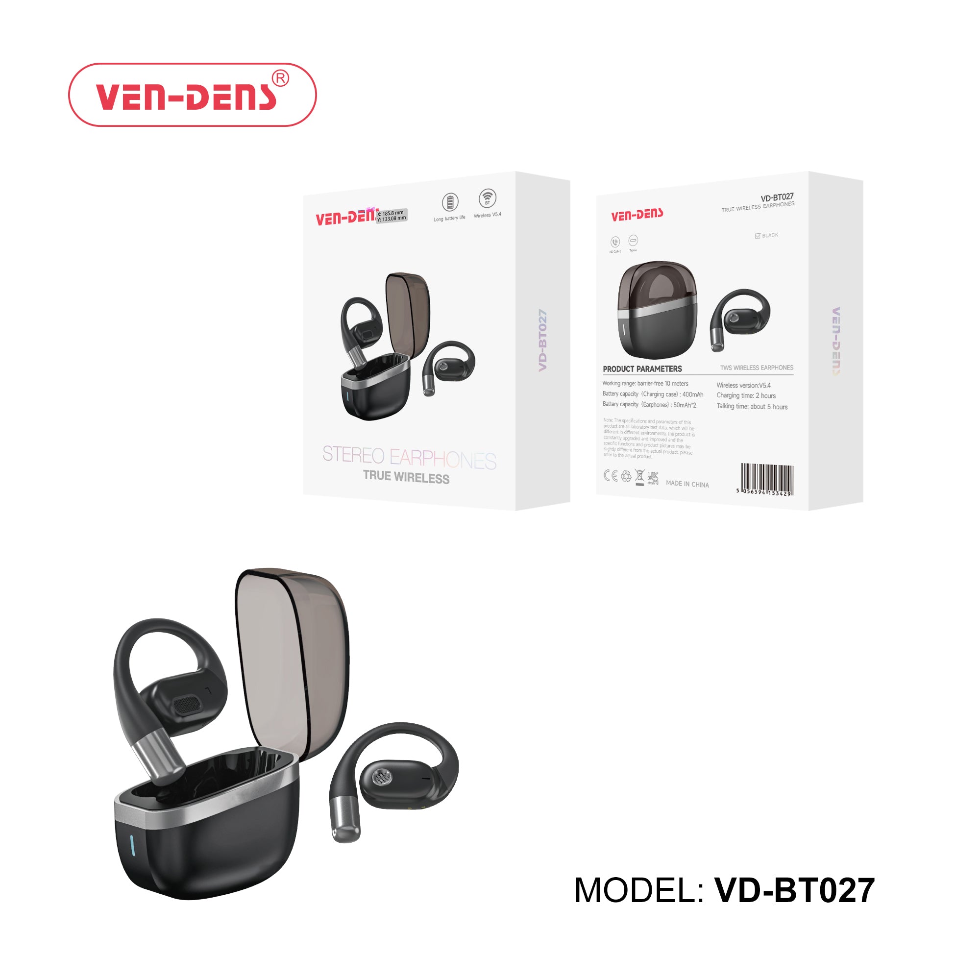 Earphones (V5.4)- Superior Sound & Connectivity