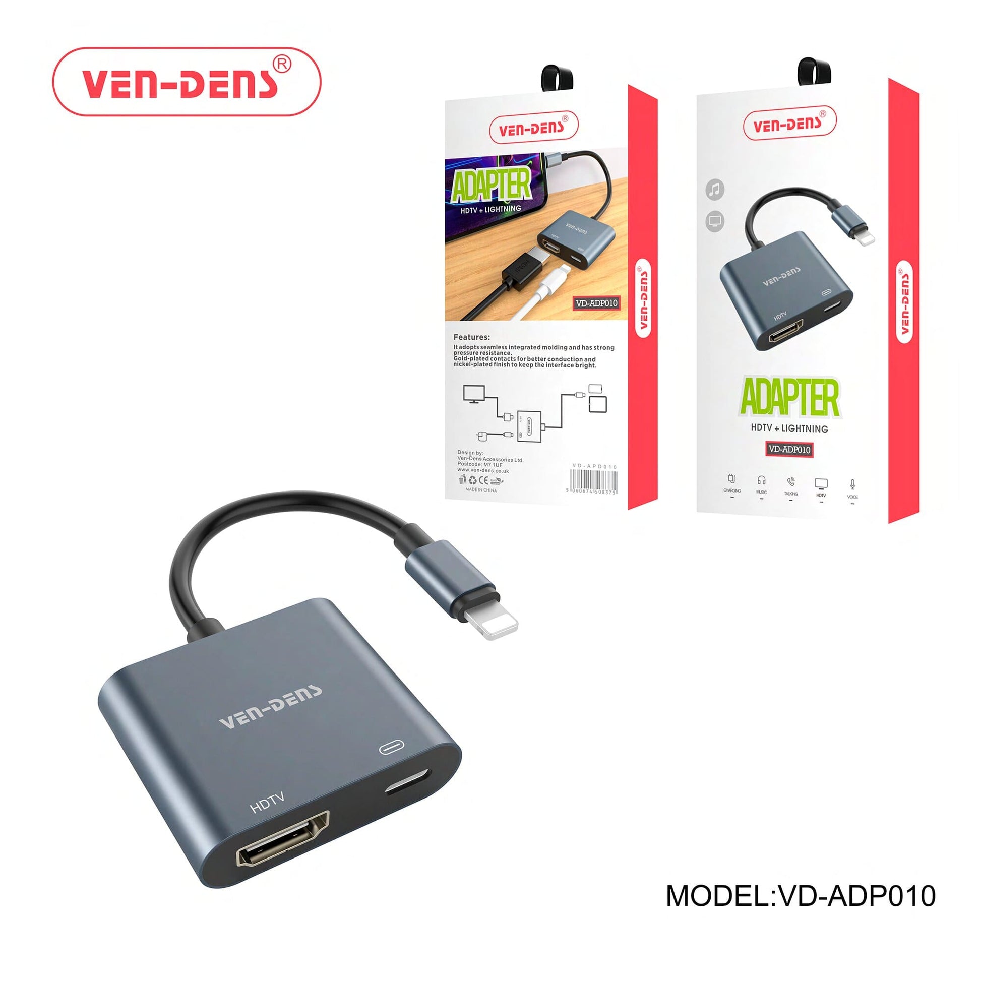 HDTV Adapter for iPhone-Lightning Cable for Seamless TV Streaming