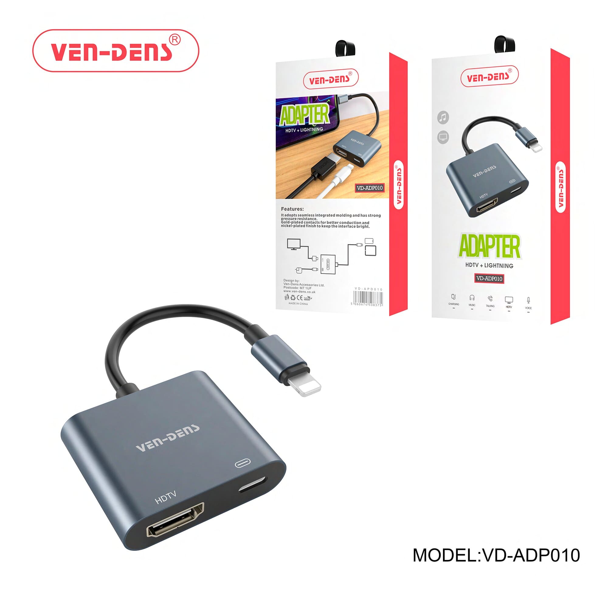HDTV Adapter for iPhone-Lightning Cable for Seamless TV Streaming