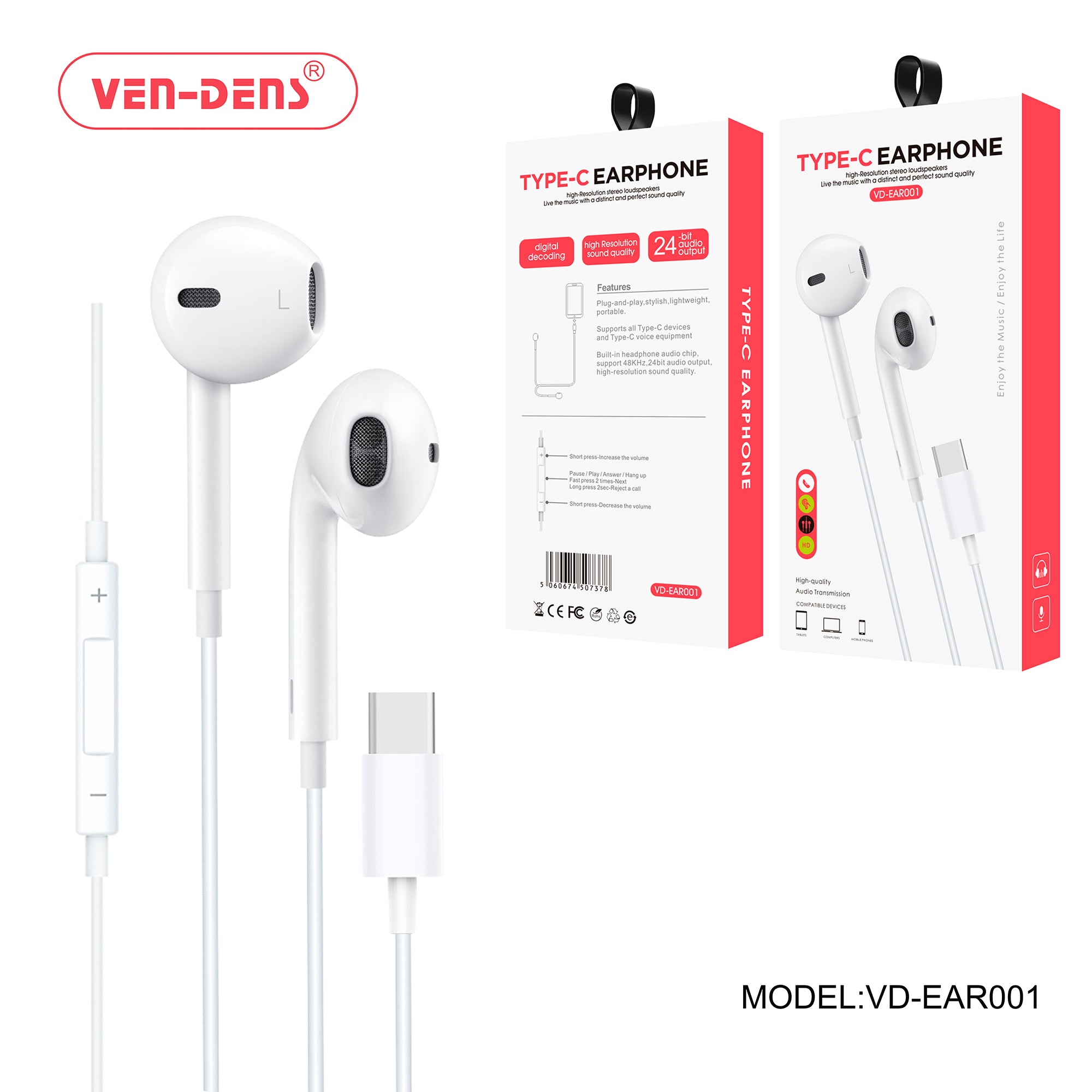 Superior -Sound Quality, High-Resolution Type-C 