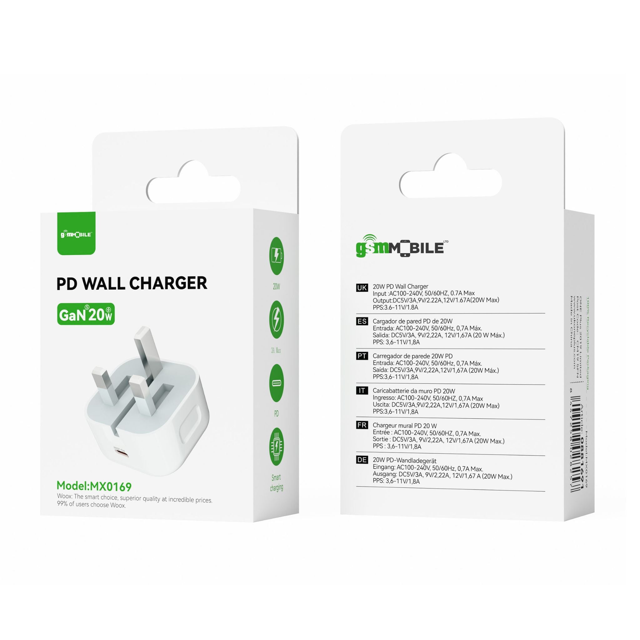 PD Plug Folding 20W PD Wall Charger