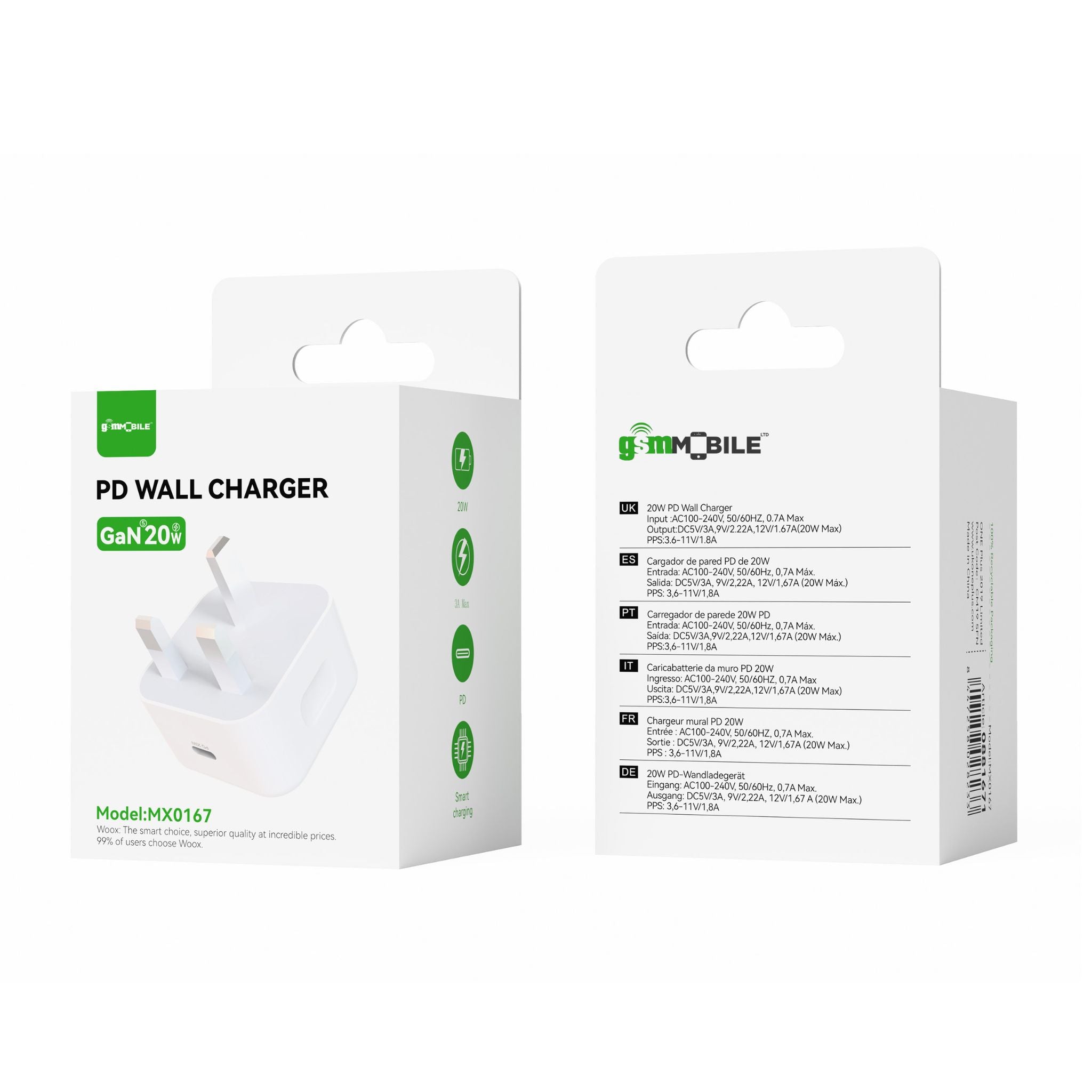 PD Wall Charger GaN 20W