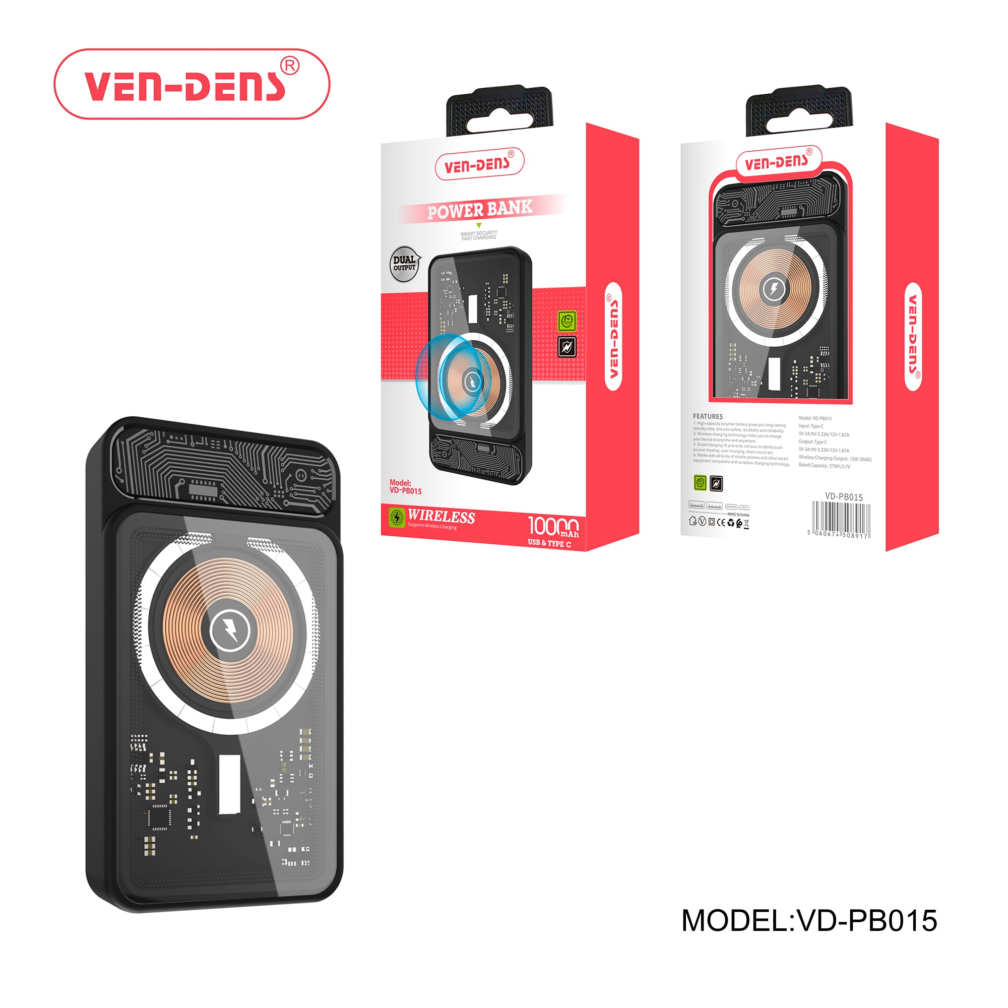  Power-Bank 10000mAh – USB & Type-C