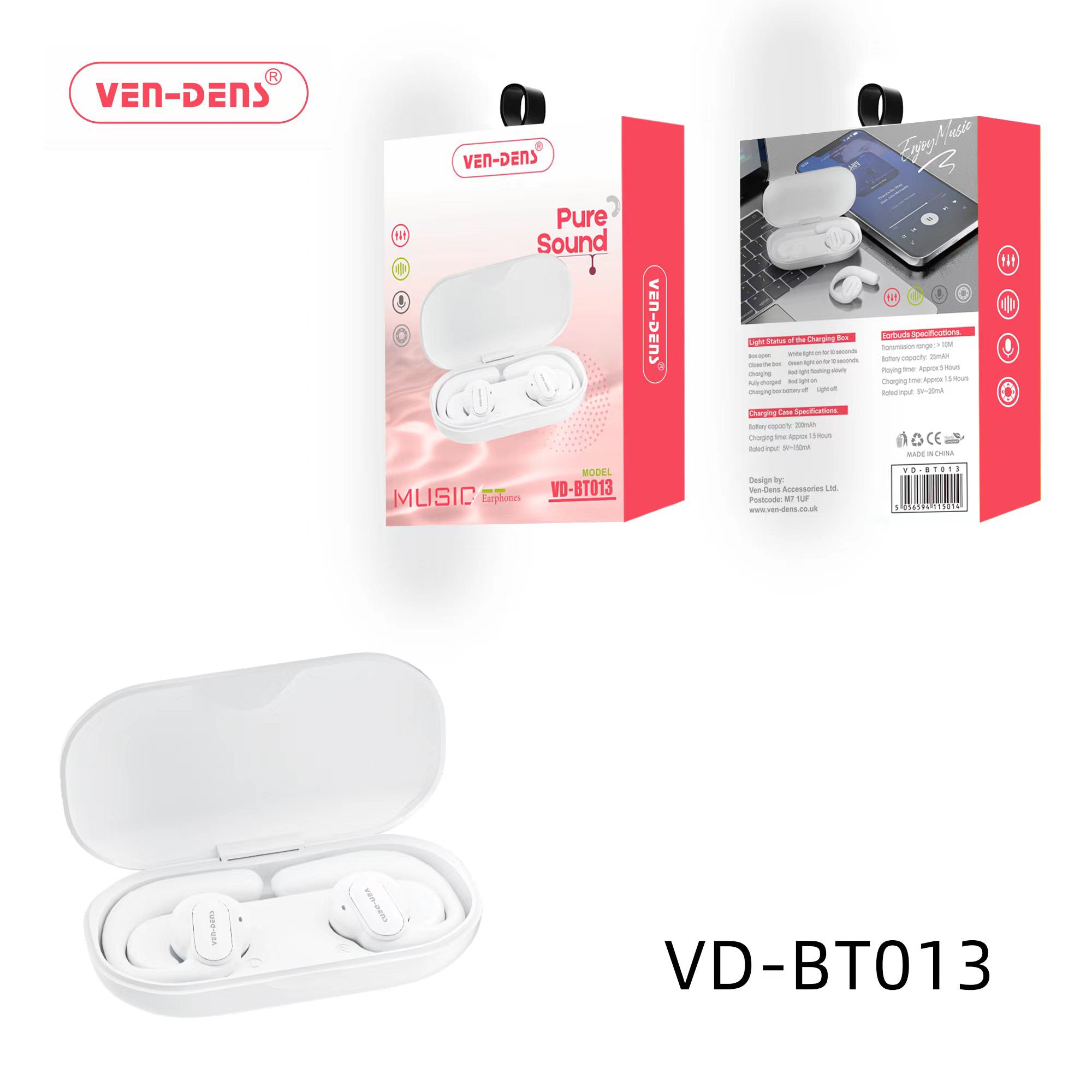 Pure-Sound Earphones- with LED Charging Box