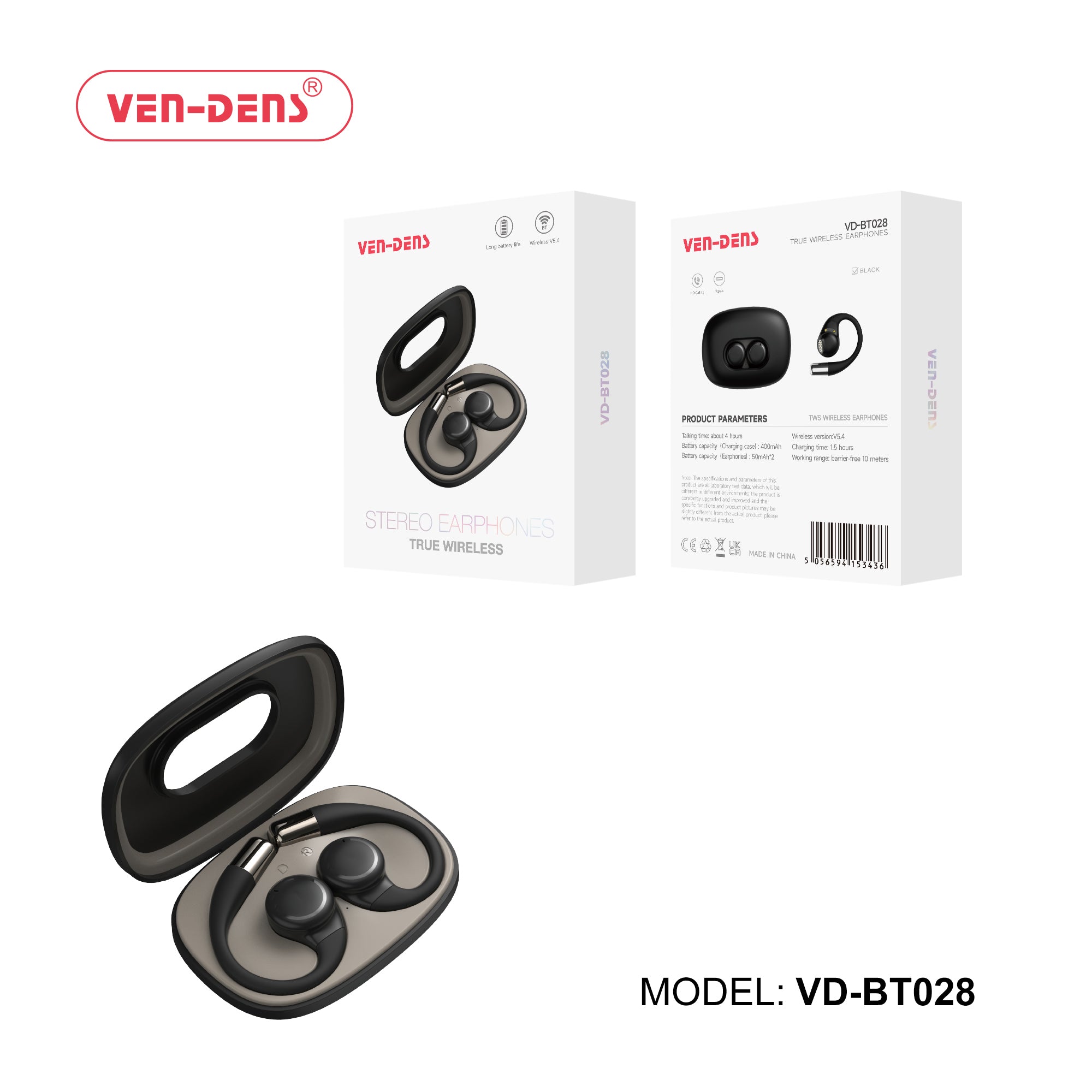 SETERO- V5.4 -Wireless Wireless - Earphones: Type-C Charging, Superior Audio