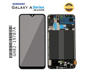 Genuine Samsung Galaxy A70 (A705F) lcd and touchpad in black - part no: GH82-19787A 