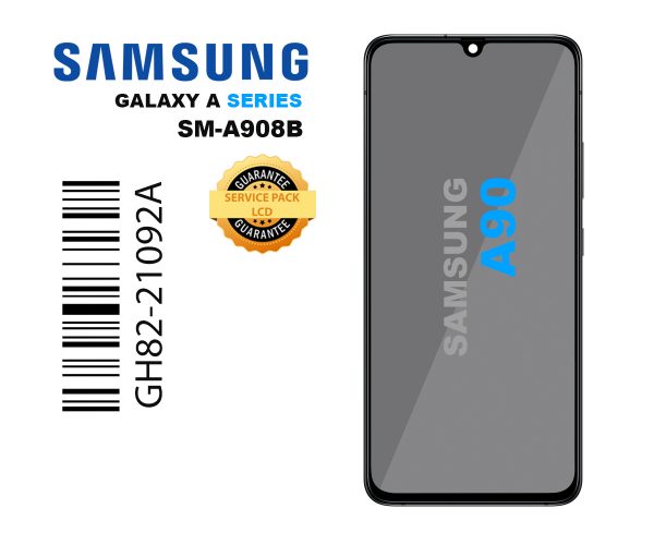 Genuine Samsung Galaxy A90 5G SM-A908 LCD Screen and Digitizer in Black - part no: GH82-21092A