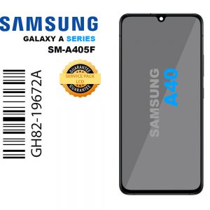 Genuine Samsung Galaxy A40 (SM-A405F) lcd and touchpad in black - part no: GH82-19674A