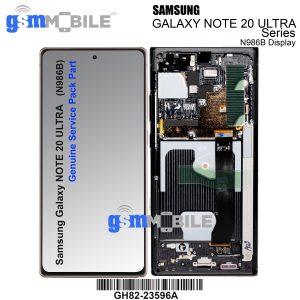 Genuine Samsung Galaxy Note 20 Ultra 4G/5G (N985F, N986F) Complete lcd display in Mystic White - Part no: GH82-23596C, GH82-23597C, GH82-23511C